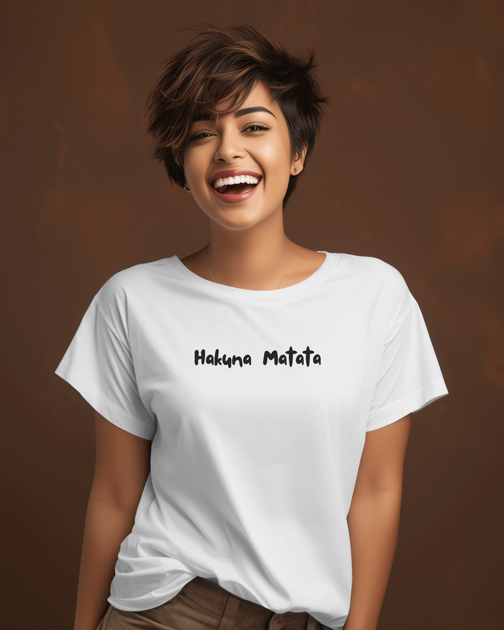 Women's Hakuna Matata White Graphic Tshirt