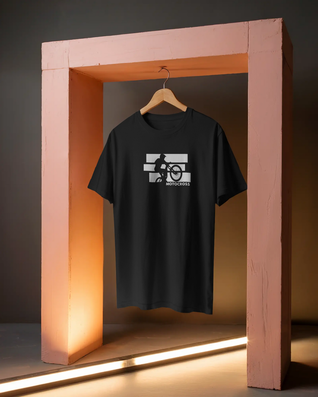 Men's Motocross Rider Black T-Shirt